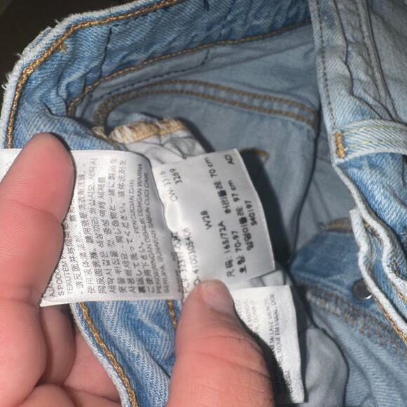 Levi 501 high waisted shorts sz 28 - Picture 4 of 5